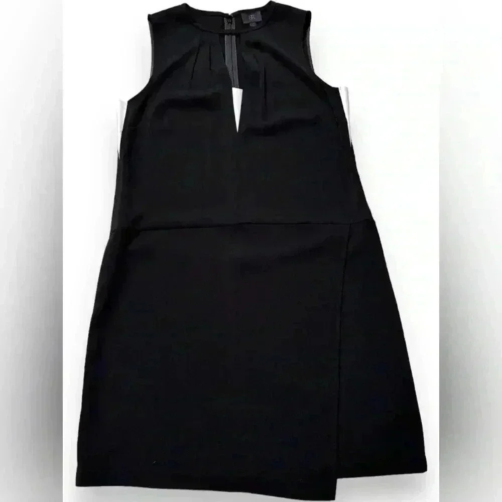 Women's BR Monogram sleeveless cutout sheath dress in black/white size 10 - Picture 7 of 15